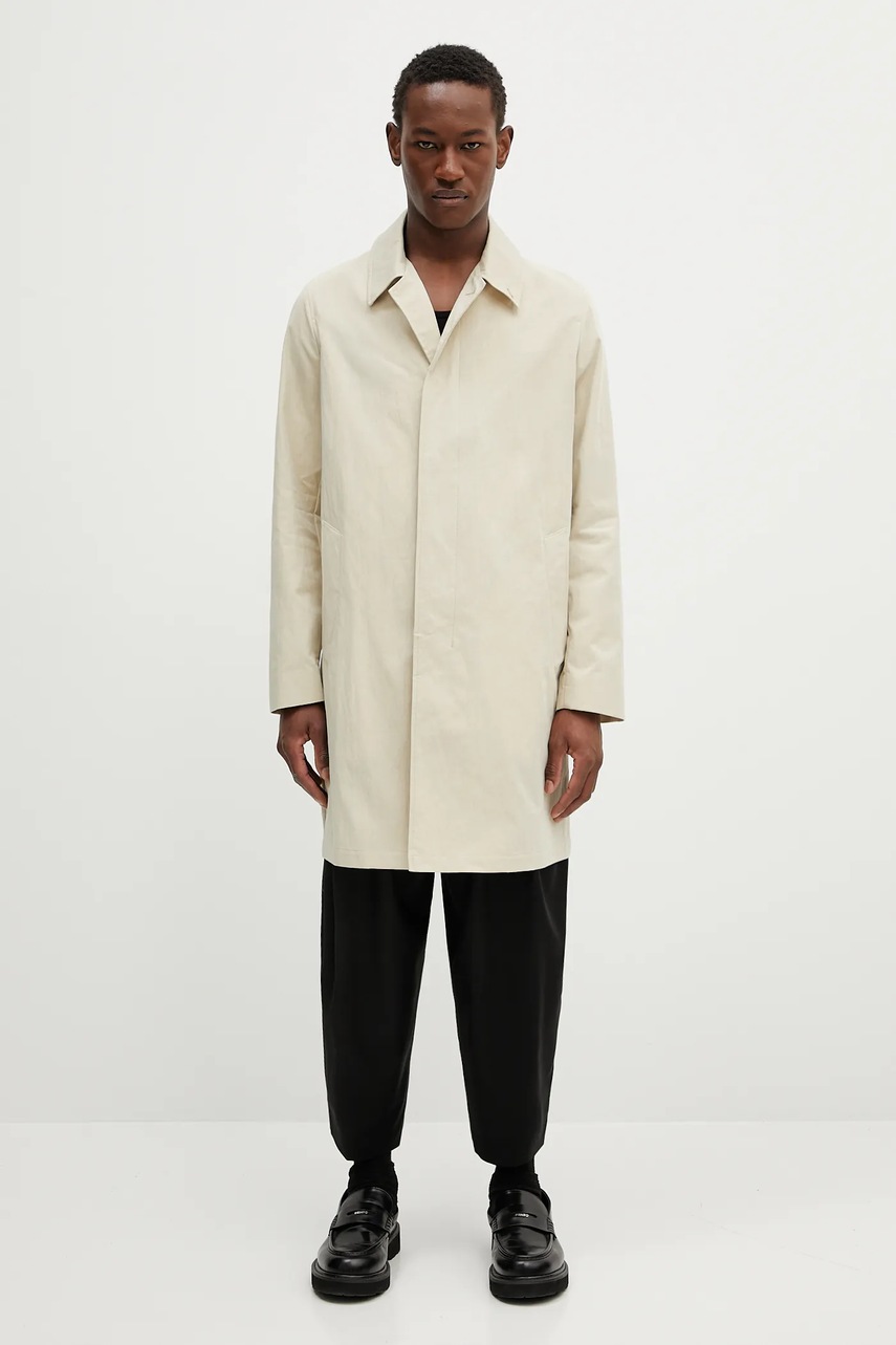 Levně Kabát Paul Smith pánský, béžová barva, M1R-391Y-P02637