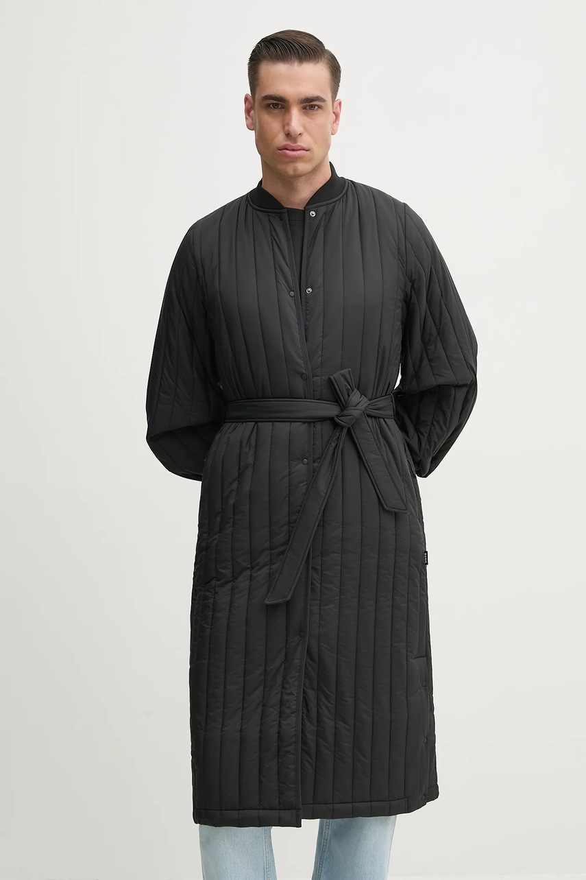 Rains geaca Banja Liner W Coat T1 culoarea negru, de tranzitie, 21870