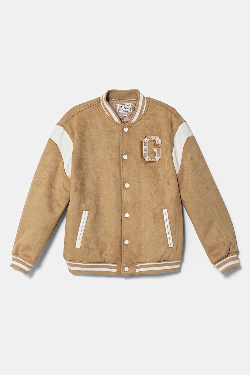 Детская куртка-бомбер Guess цвет жёлтый L5RL07 WG970 Детская куртка-бомбер Guess цвет жёлтый L5RL07 WG970