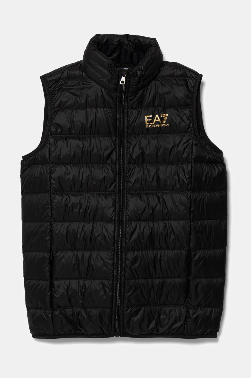 EA7 Emporio Armani vesta de puf pentru copii culoarea negru, 7B000034 AF12477