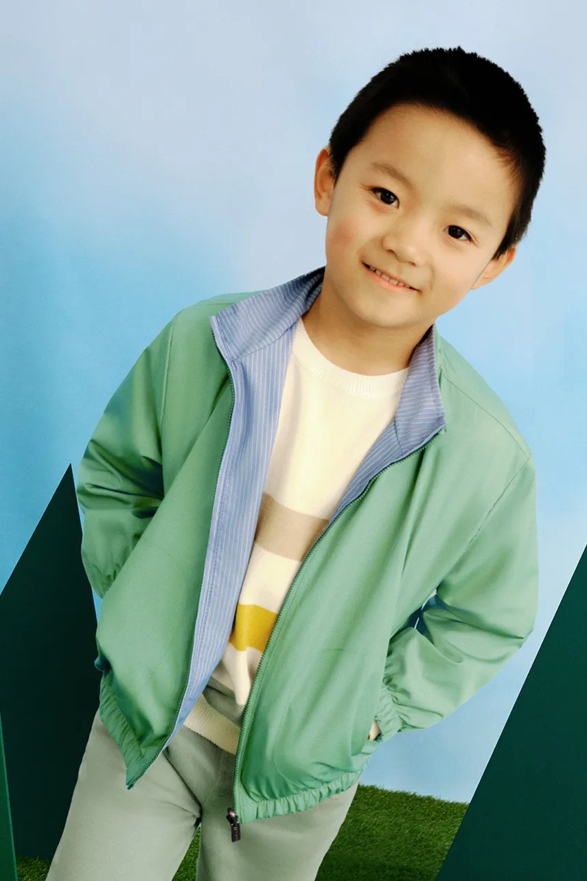 Mayoral geaca reversibila pentru copii culoarea verde, 3430