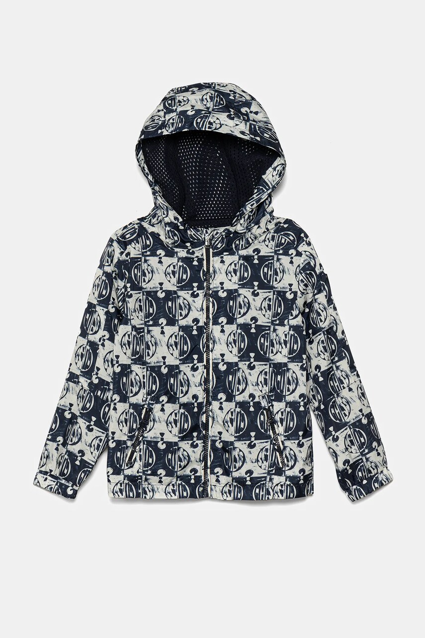 Levně Dětská bunda Guess tmavomodrá barva, N5GL01 WCFM0