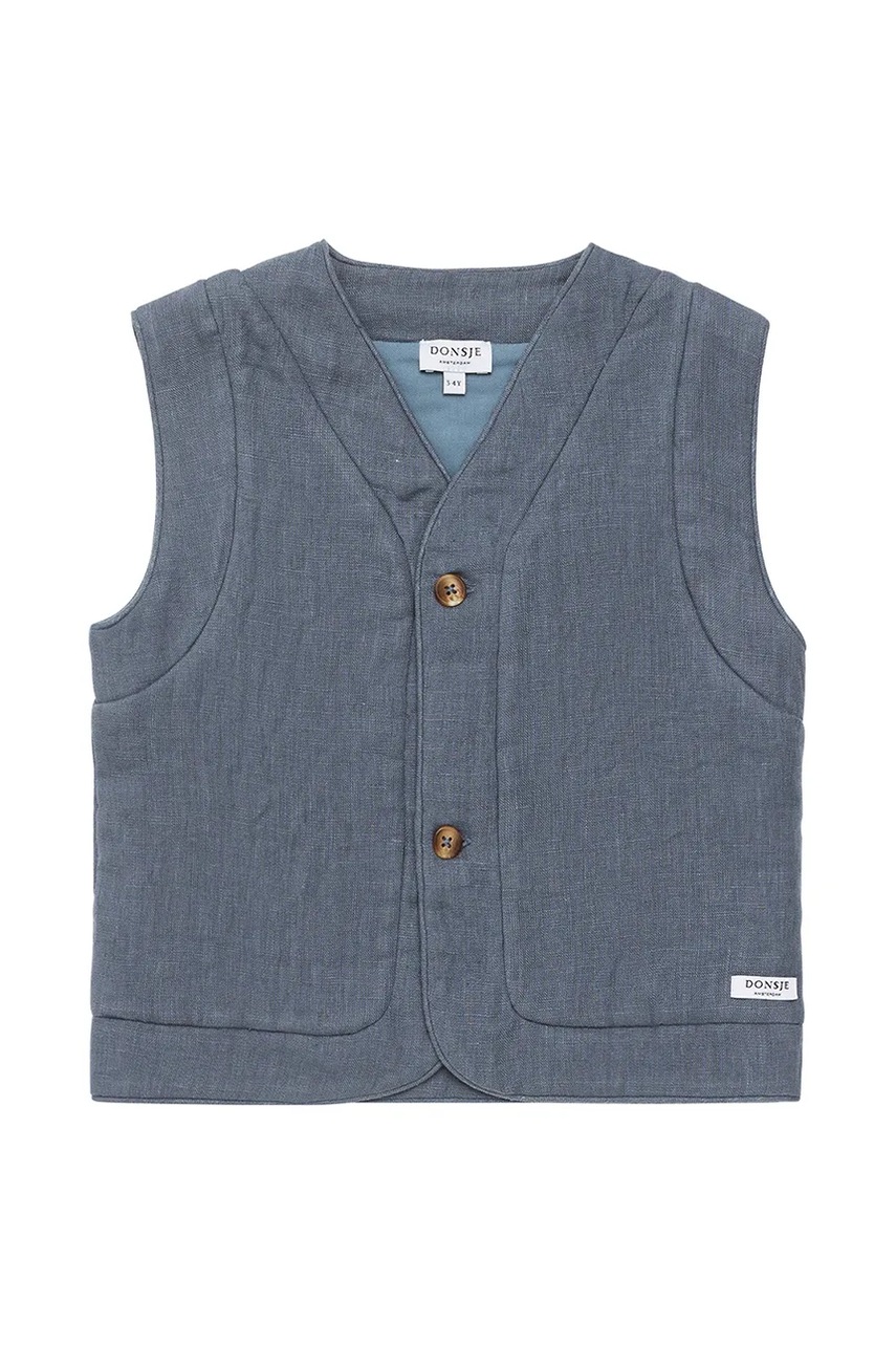 Детская льняная жилетка Donsje Larsel Linen Gilet Groom 4096401