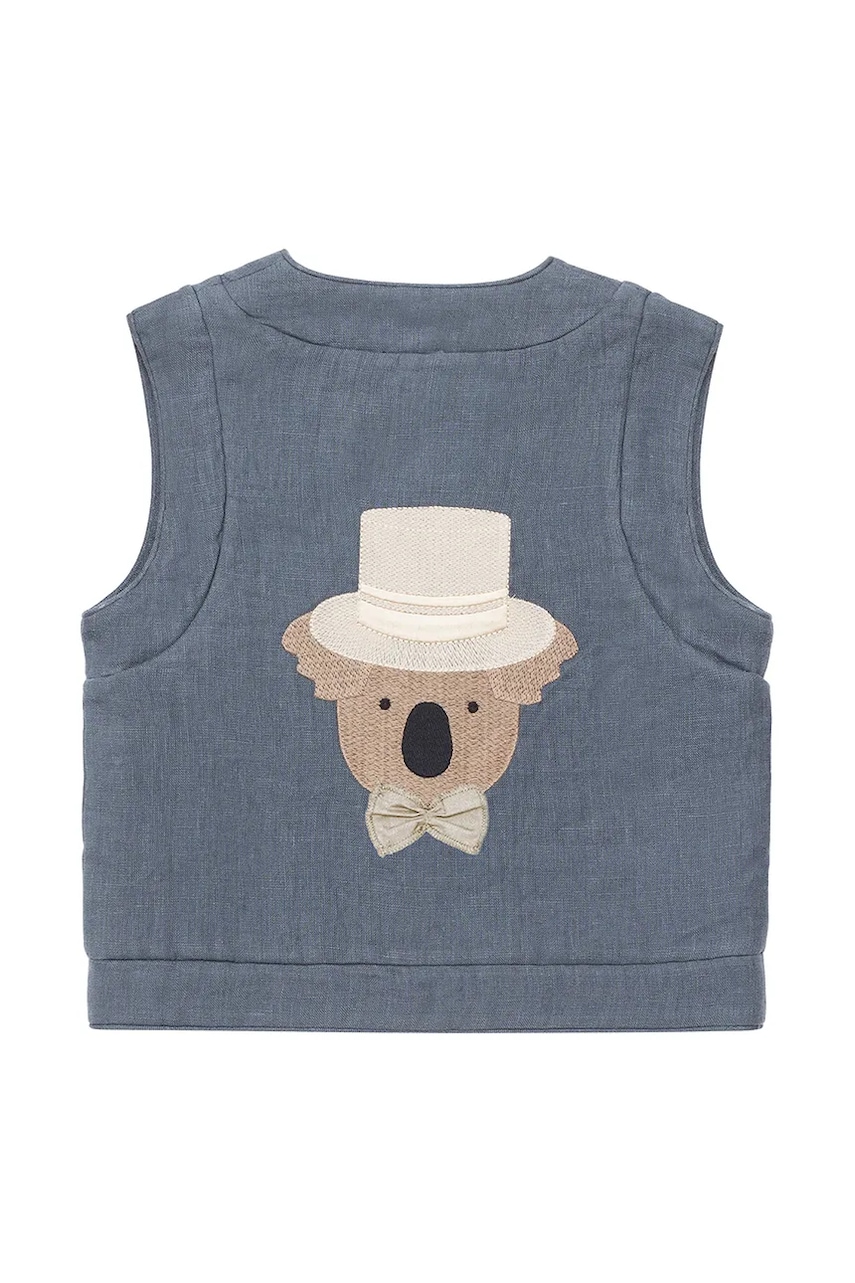 Detská ľanová vesta Donsje Larsel Linen Gilet Groom