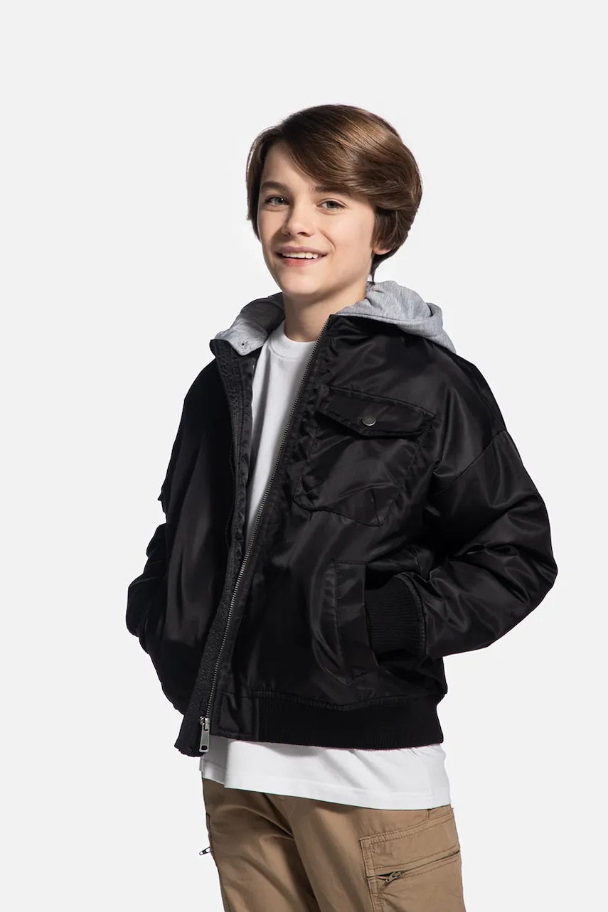 Coccodrillo geaca bomber pentru copii culoarea negru, OUTERWEAR BOY JUNIOR Coccodrillo geaca bomber pentru copii culoarea negru, OUTERWEAR BOY JUNIOR