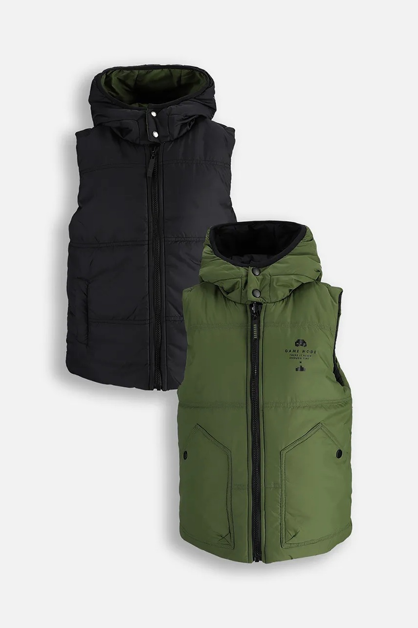 Детская двусторонняя безрукавка Coccodrillo цвет чёрный OUTERWEAR BOY KIDS