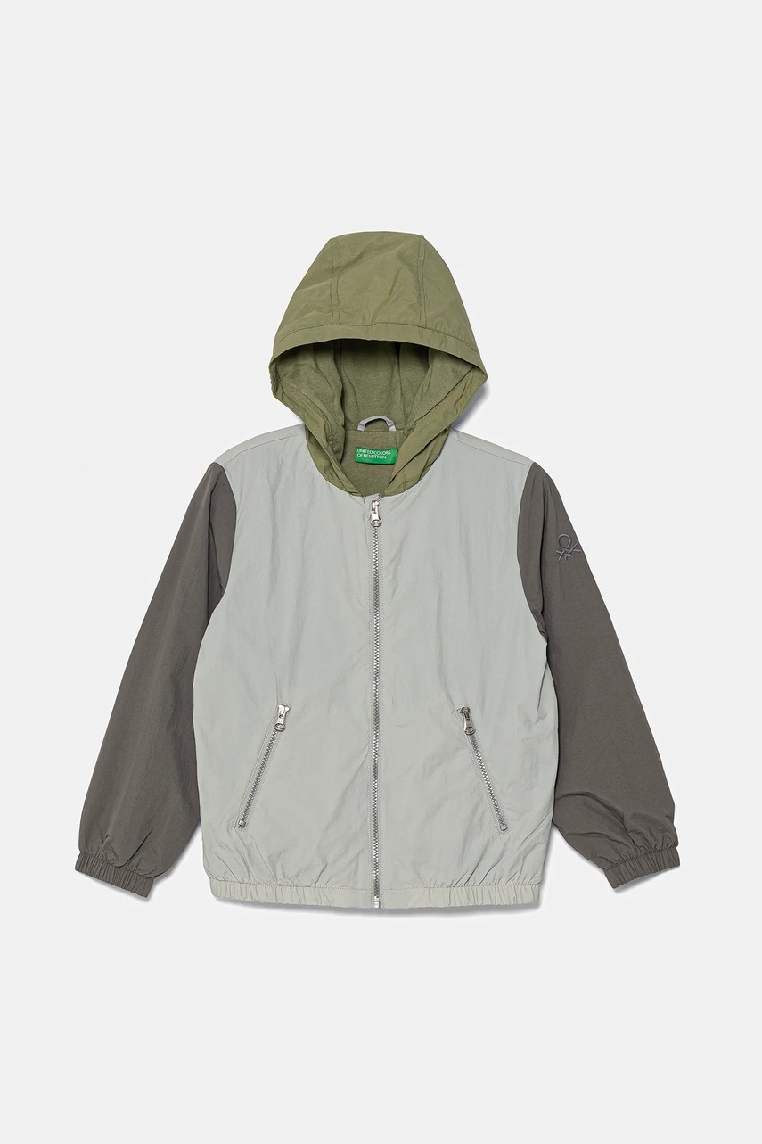 United Colors of Benetton geacă copii culoarea gri, 2IGGCN05Z