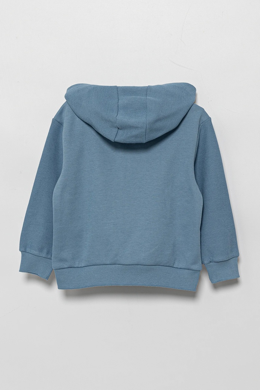Детская хлопковая кофта United Colors of Benetton с капюшоном с аппликацией 3T31G503Q