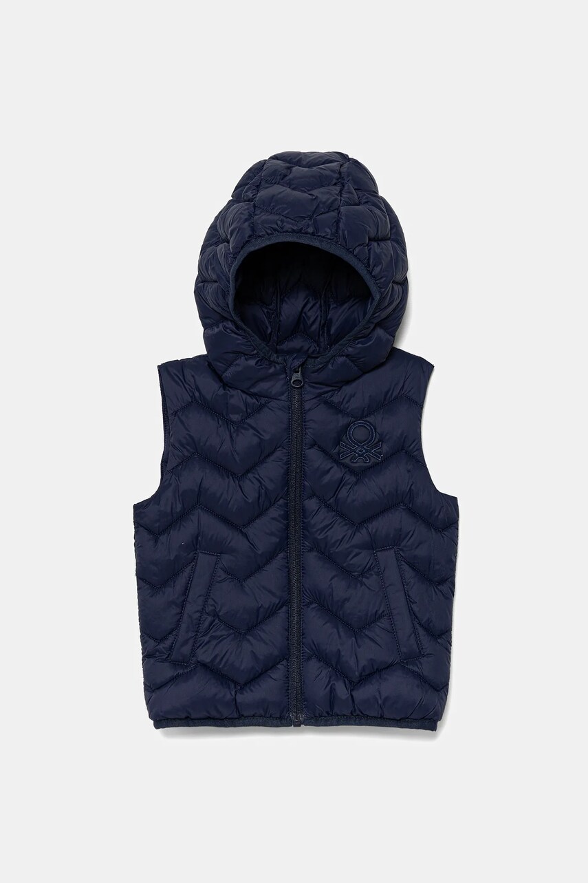 United Colors of Benetton vesta copii culoarea bleumarin, 2TWDGJ00G