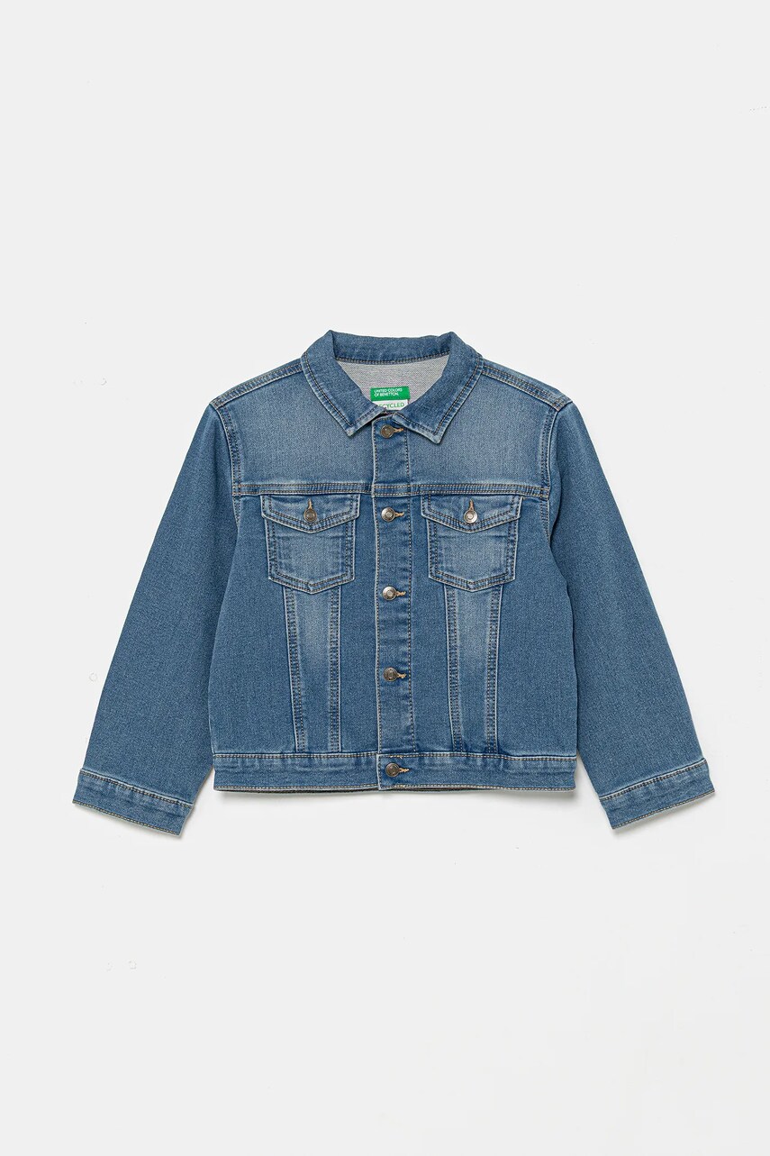 United Colors of Benetton geacă de blugi pentru copii 24LGGN014