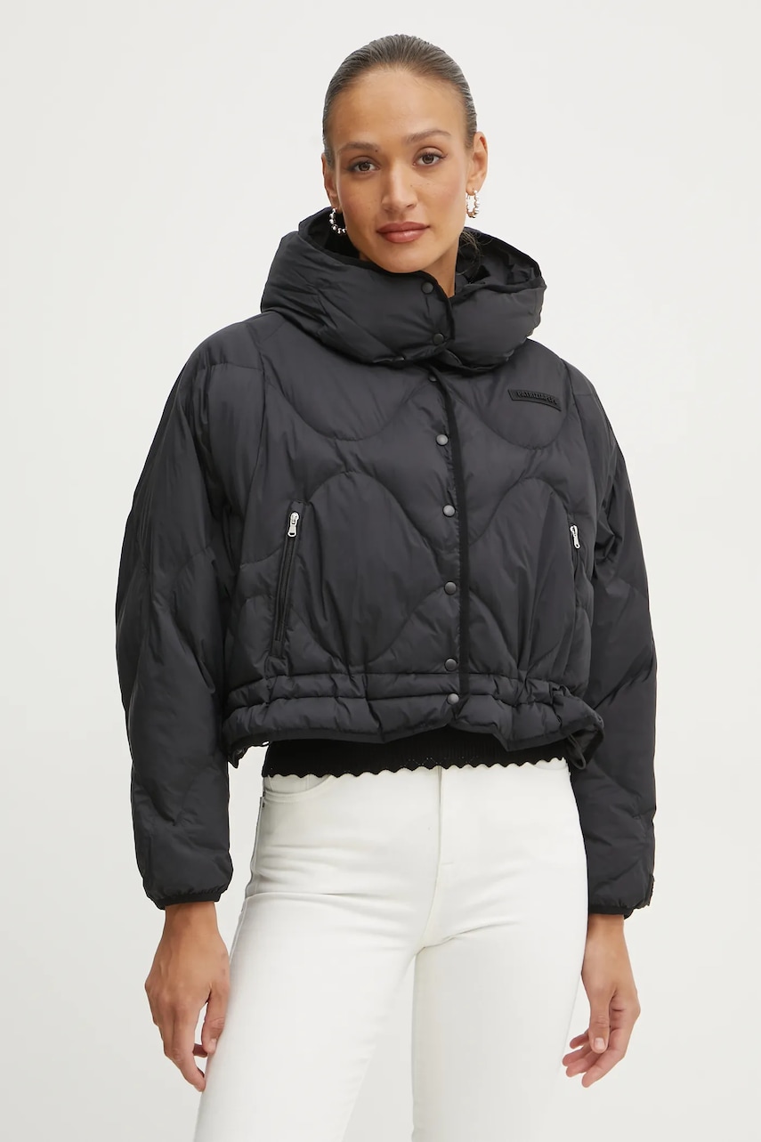 Levně Bunda Patrizia Pepe dámská, černá barva, přechodná, oversize, 8O0168 A554
