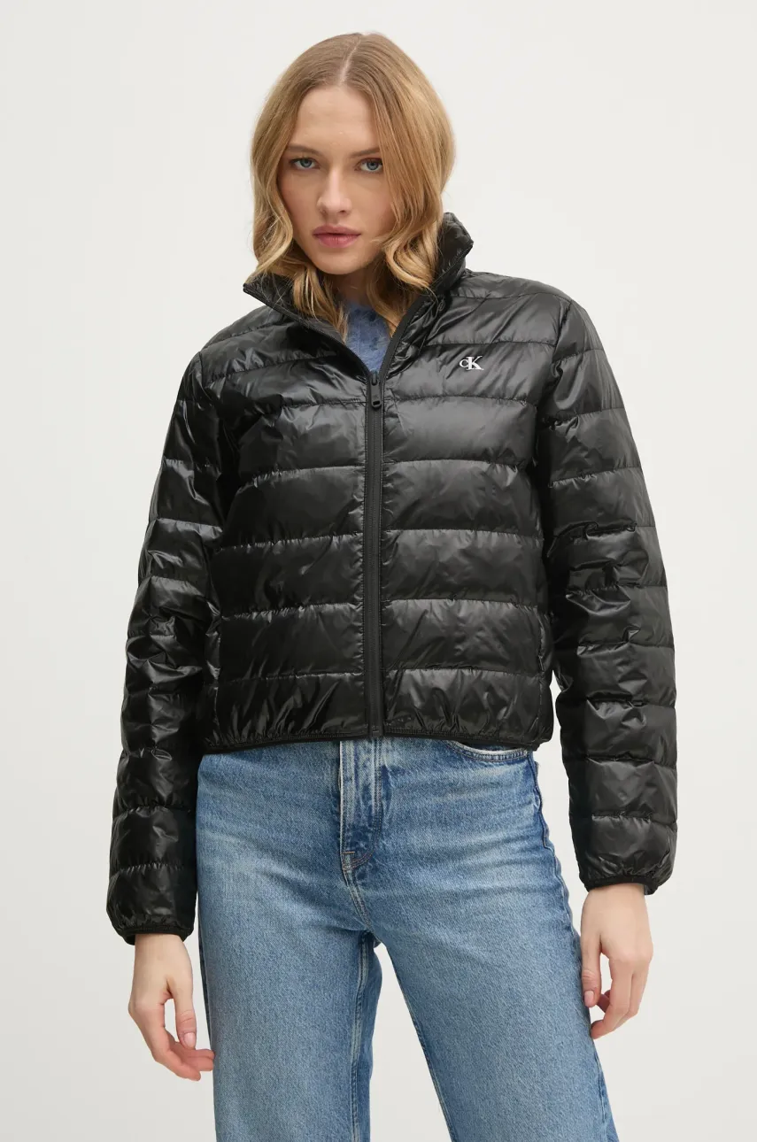 Bunda Calvin Klein Jeans dámská, černá barva, přechodná, J20J224698