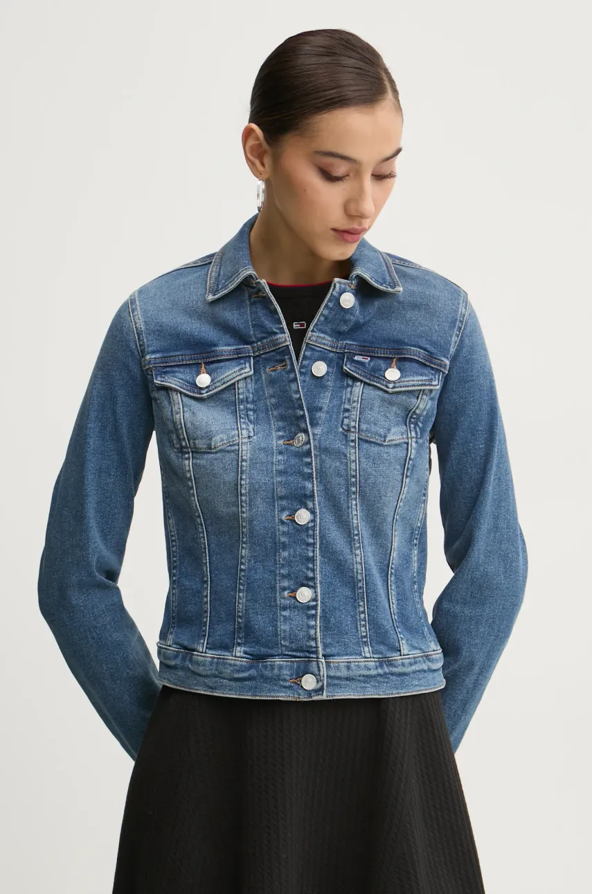 Tommy Jeans geacă din denim femei, de tranziție, DW0DW20158