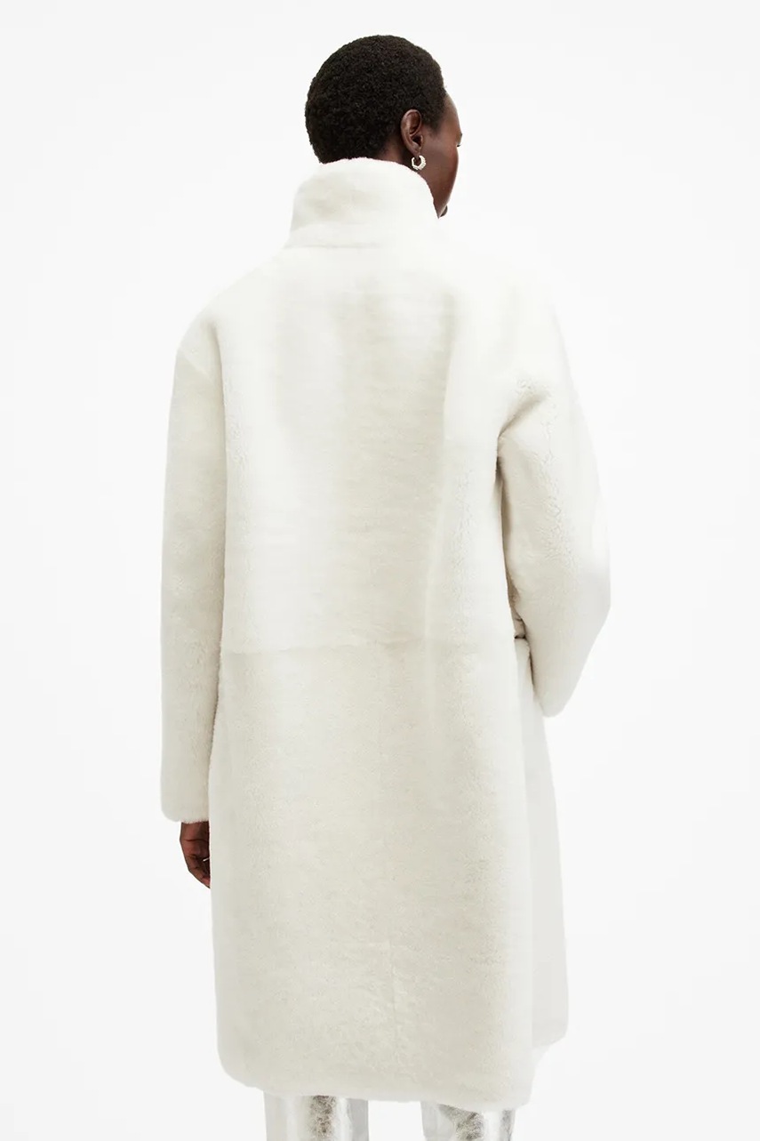 Двосторонній плащ AllSaints SERRA жіночий колір білий зимова W119LB 