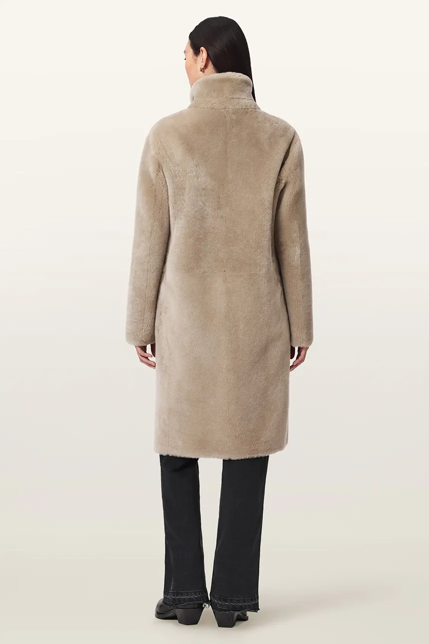 AllSaints AllSaints παλτό γυναικείο δερμάτινο SERRA - 4