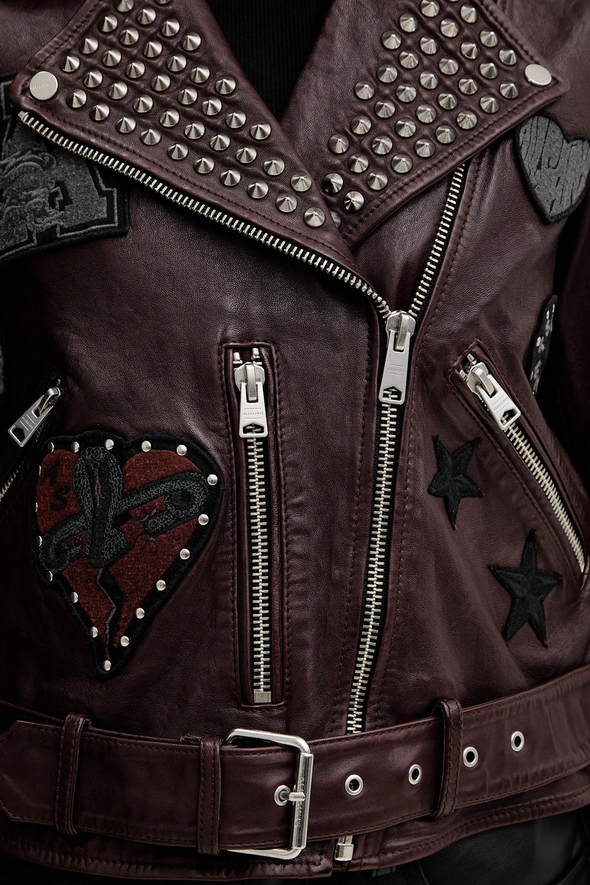 Kožený křivák AllSaints COLLEGE (obrázek 5)