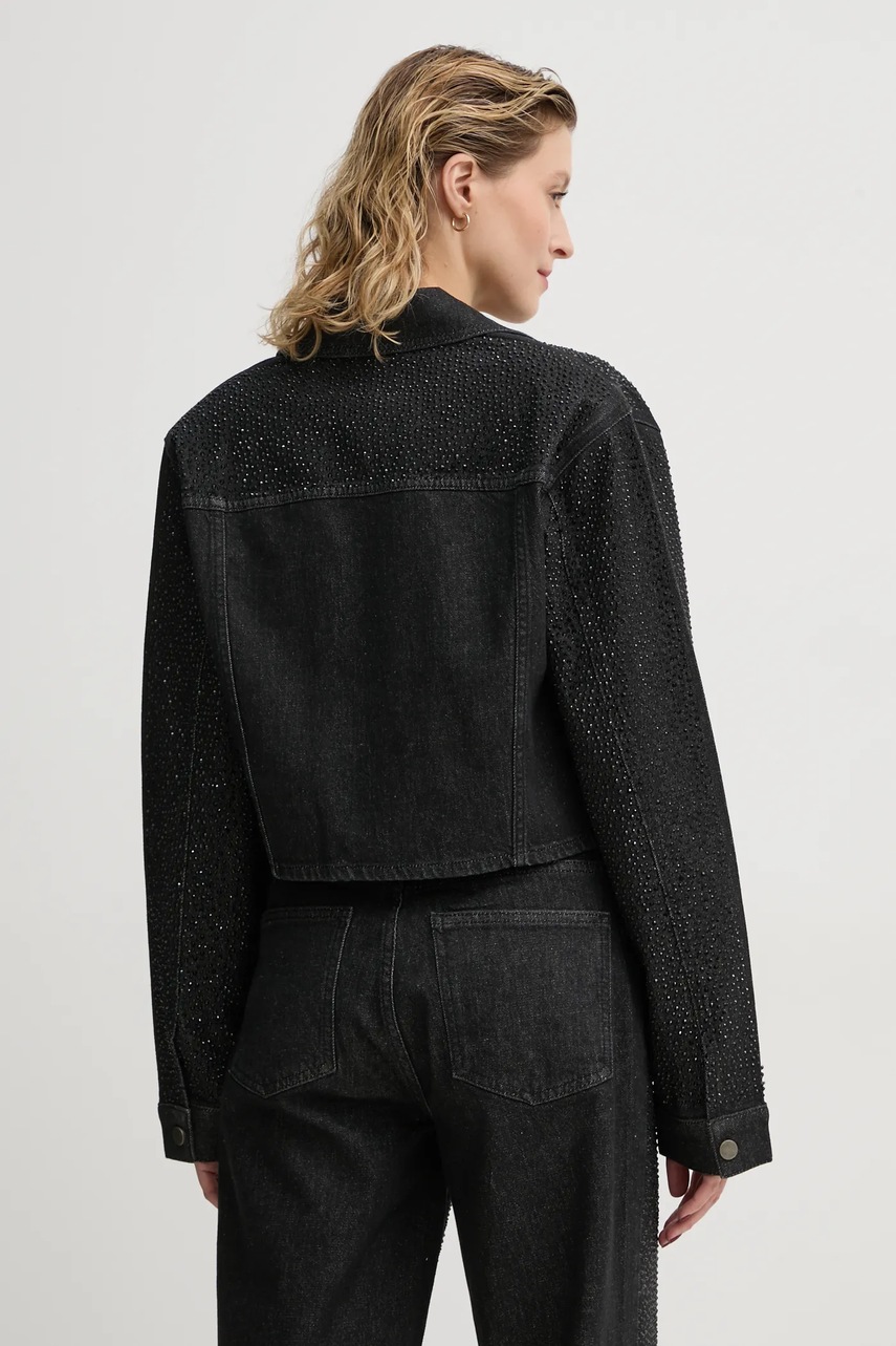 Τζιν μπουφάν Gestuz χρώμα: μαύρο, 10909562 φωτογραφία