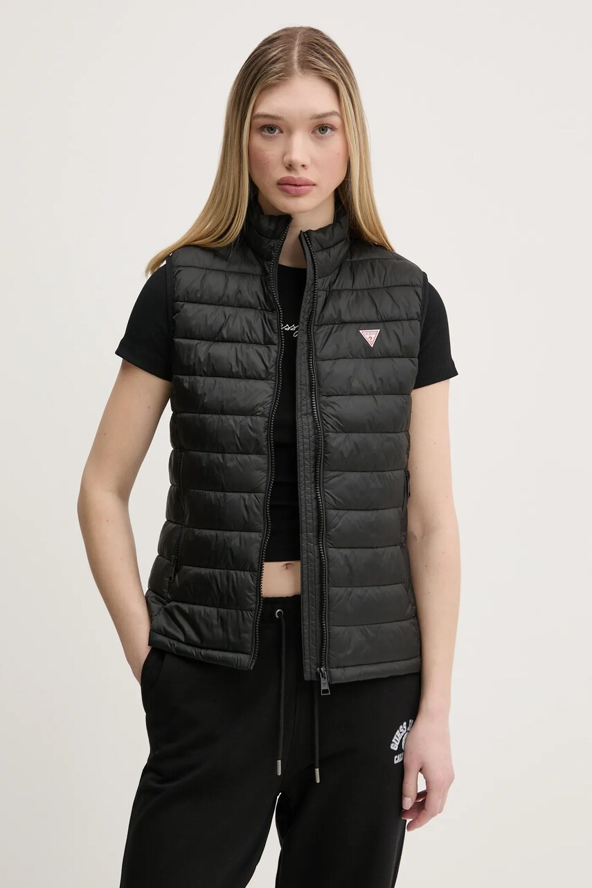 Levně Vesta Guess Jeans černá barva, W5RN55 WHAB2