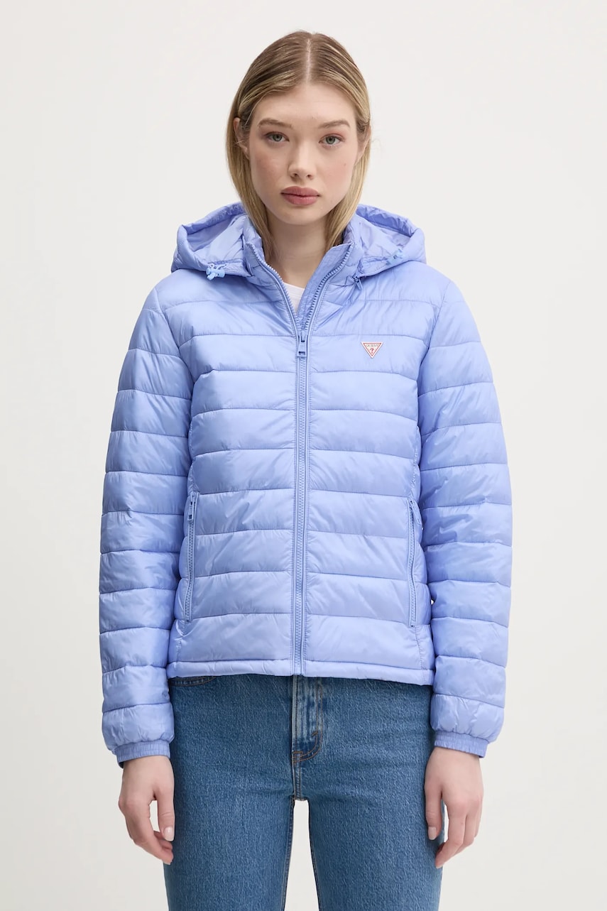 Levně Bunda Guess Jeans modrá barva, přechodná, W5RL99 WHAB2