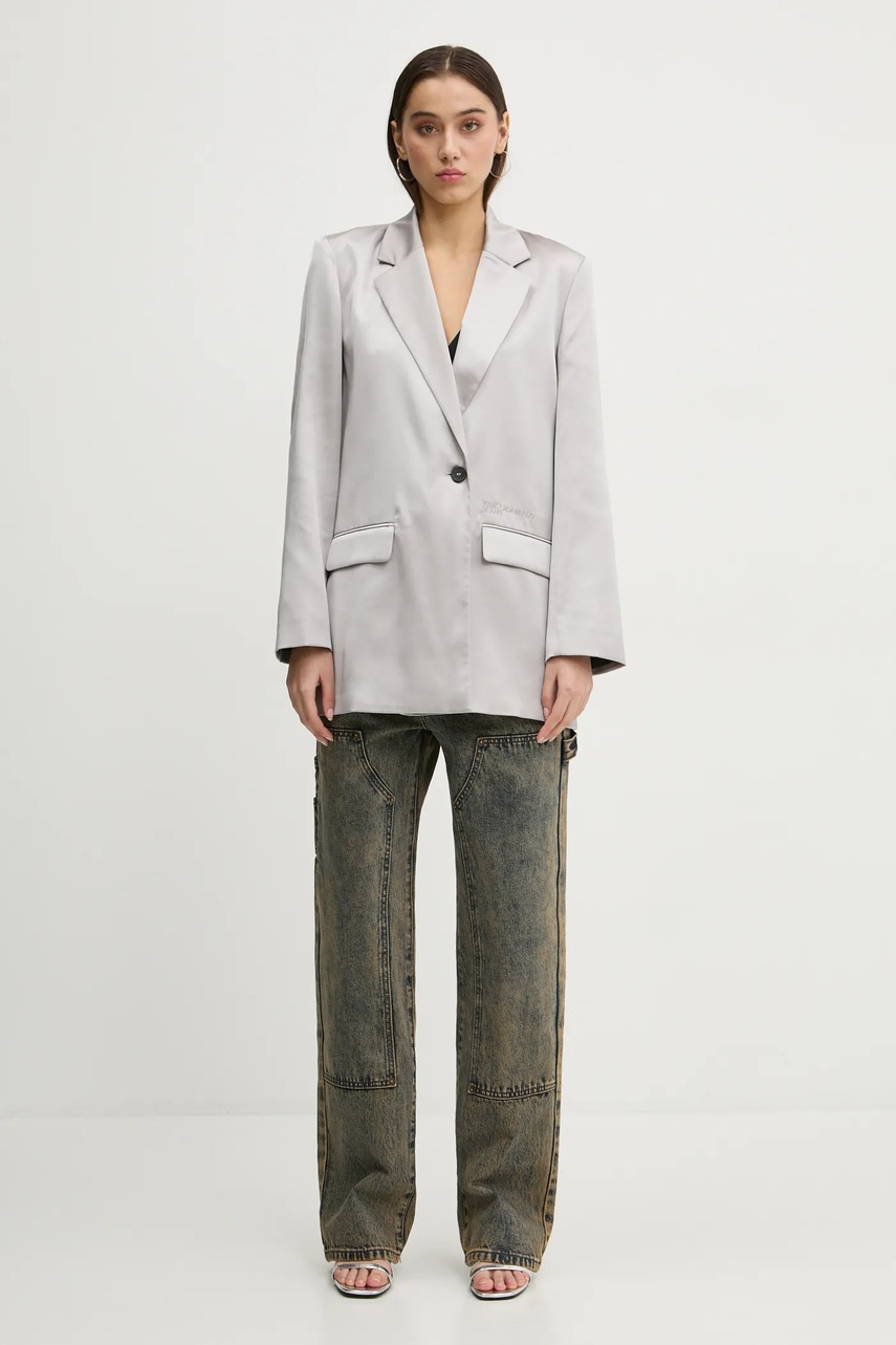 Пиджак Karl Lagerfeld Jeans цвет серый двубортный однотонный A1W14041 Пиджак Karl Lagerfeld Jeans цвет серый двубортный однотонный A1W14041
