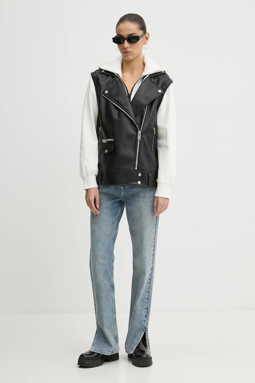 Куртка Karl Lagerfeld Jeans женская цвет чёрный переходная A1W15012 Куртка Karl Lagerfeld Jeans женская цвет чёрный переходная A1W15012