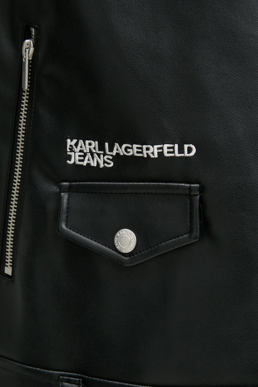 Куртка Karl Lagerfeld Jeans жіноча колір чорний перехідна A1W15012 