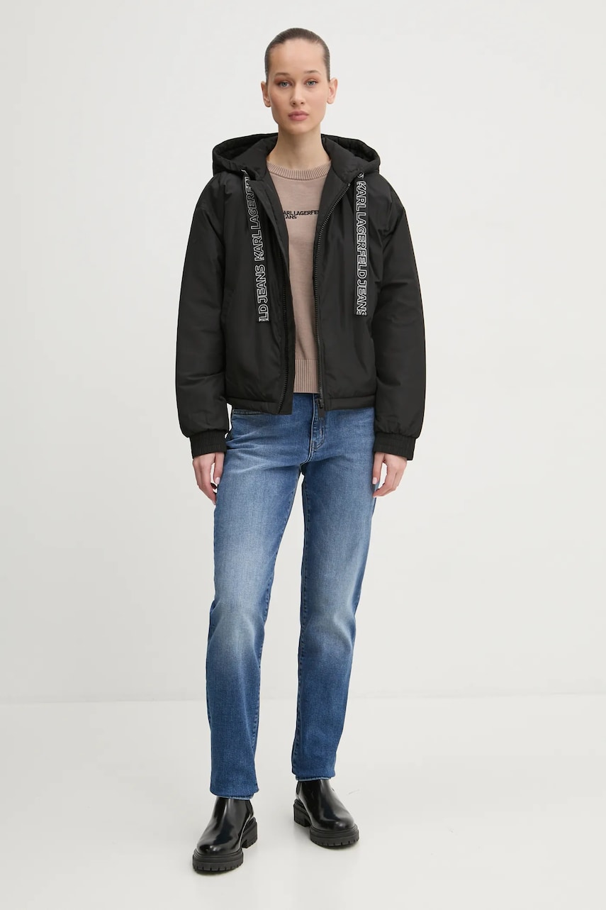 Куртка Karl Lagerfeld Jeans женская цвет чёрный зимняя A1W15015 Куртка Karl Lagerfeld Jeans женская цвет чёрный зимняя A1W15015