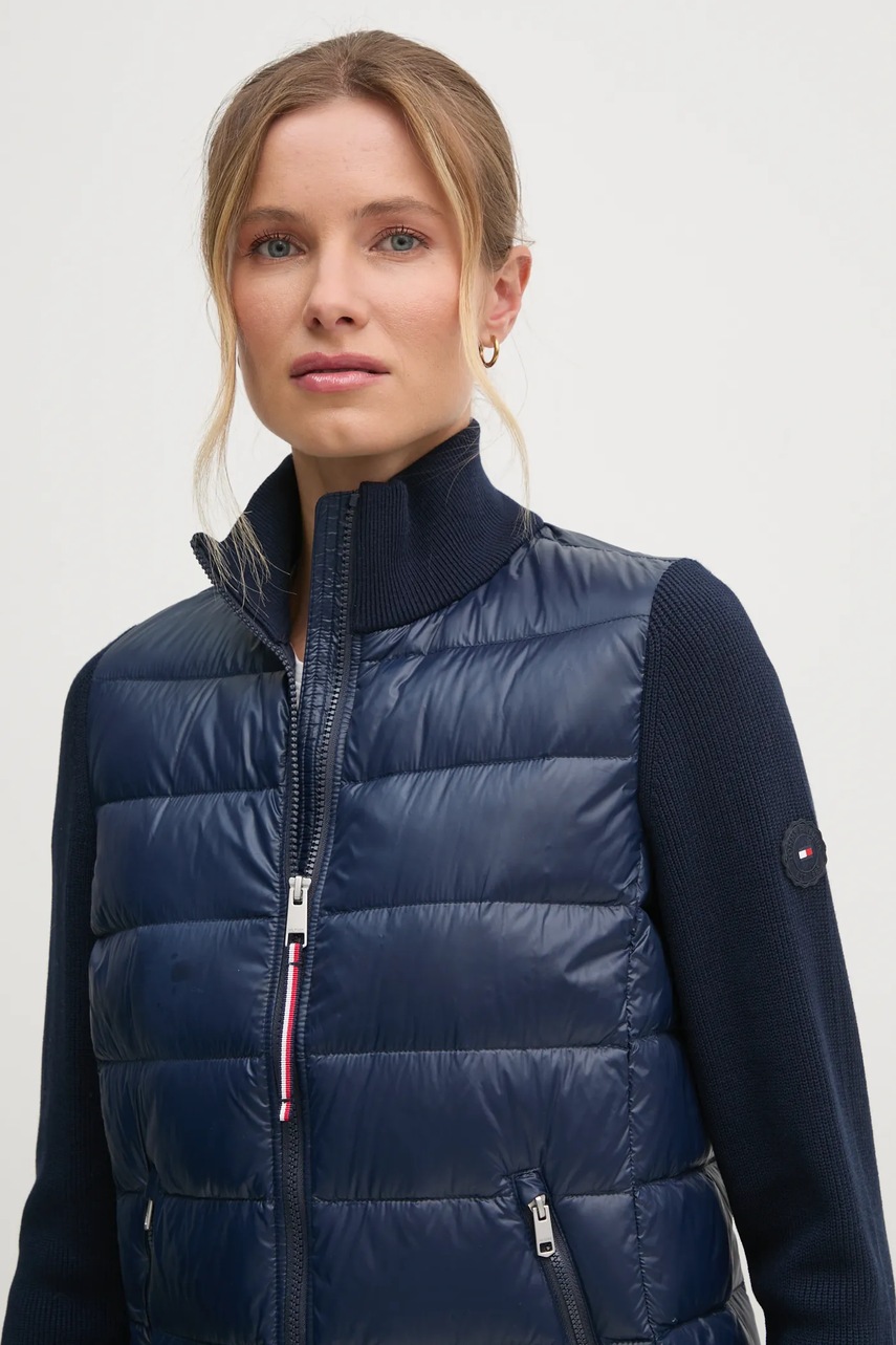 Куртка Tommy Hilfiger жіноча колір синій перехідна WW0WW43771 