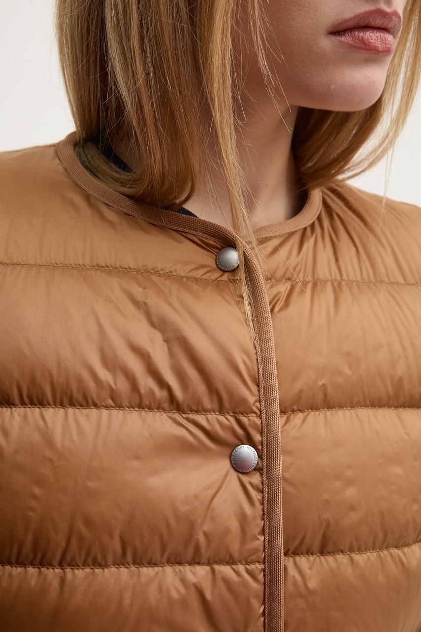 Пухова куртка з домішкою вовни Tommy Hilfiger колір коричневий перехідна WW0WW44343 