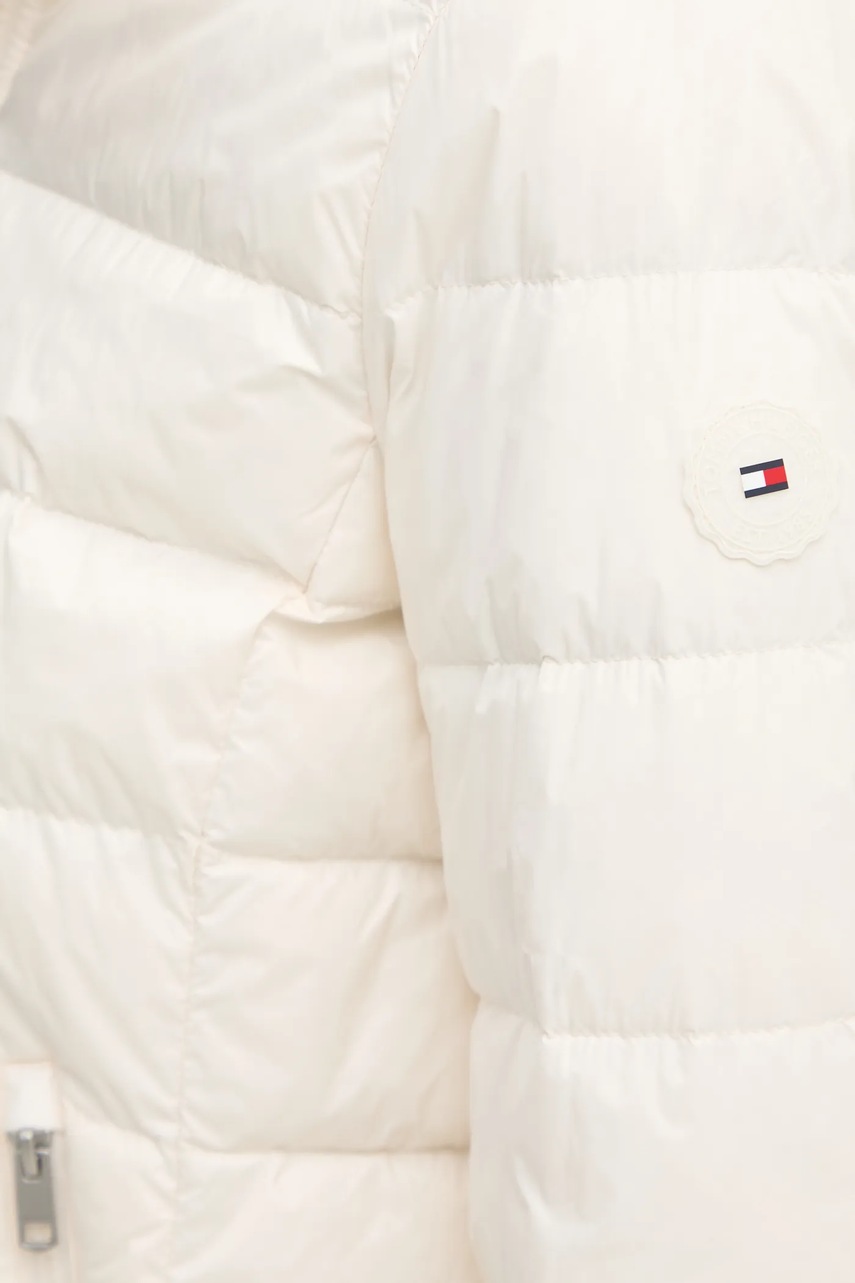 Пухова куртка Tommy Hilfiger жіноча колір бежевий перехідна WW0WW44980 