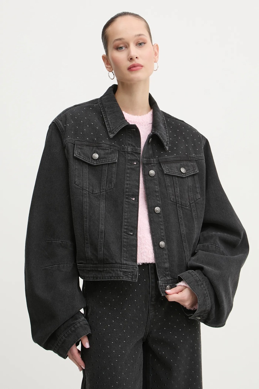 Τζιν μπουφάν Rotate χρώμα: γκρι, 1136122998 φωτογραφία