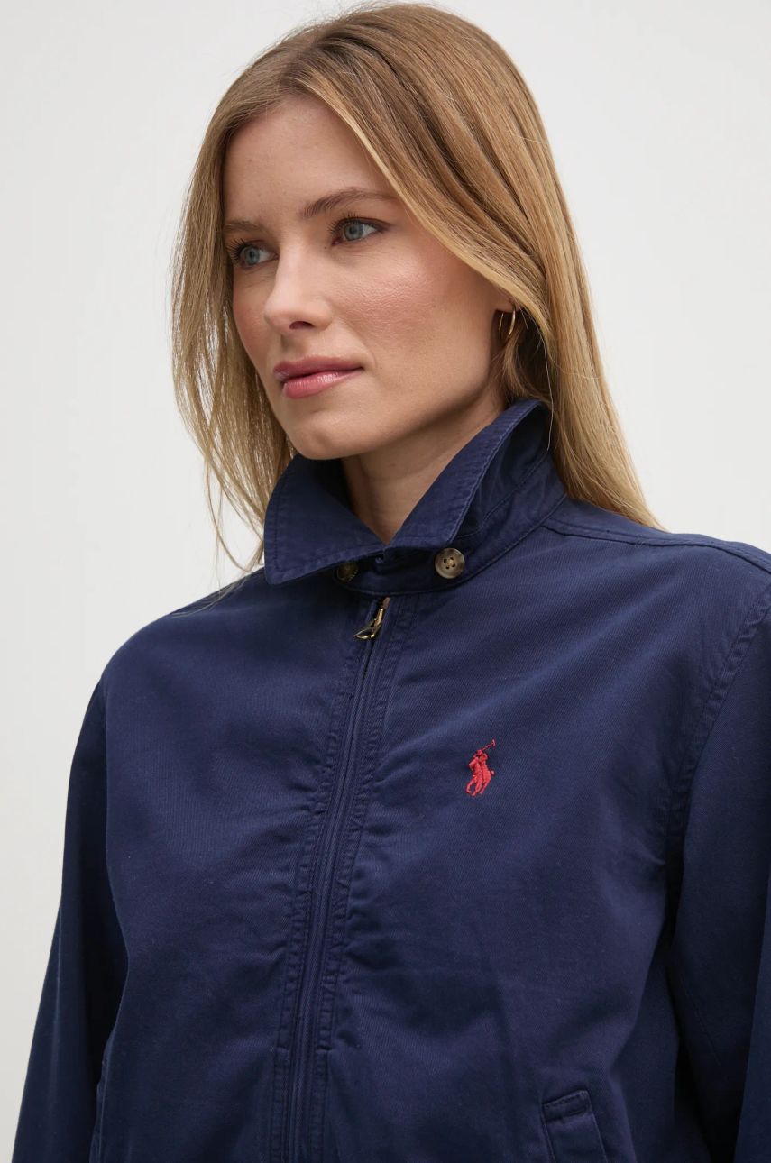 Bavlněná bunda Polo Ralph Lauren tmavomodrá barva, 211934952