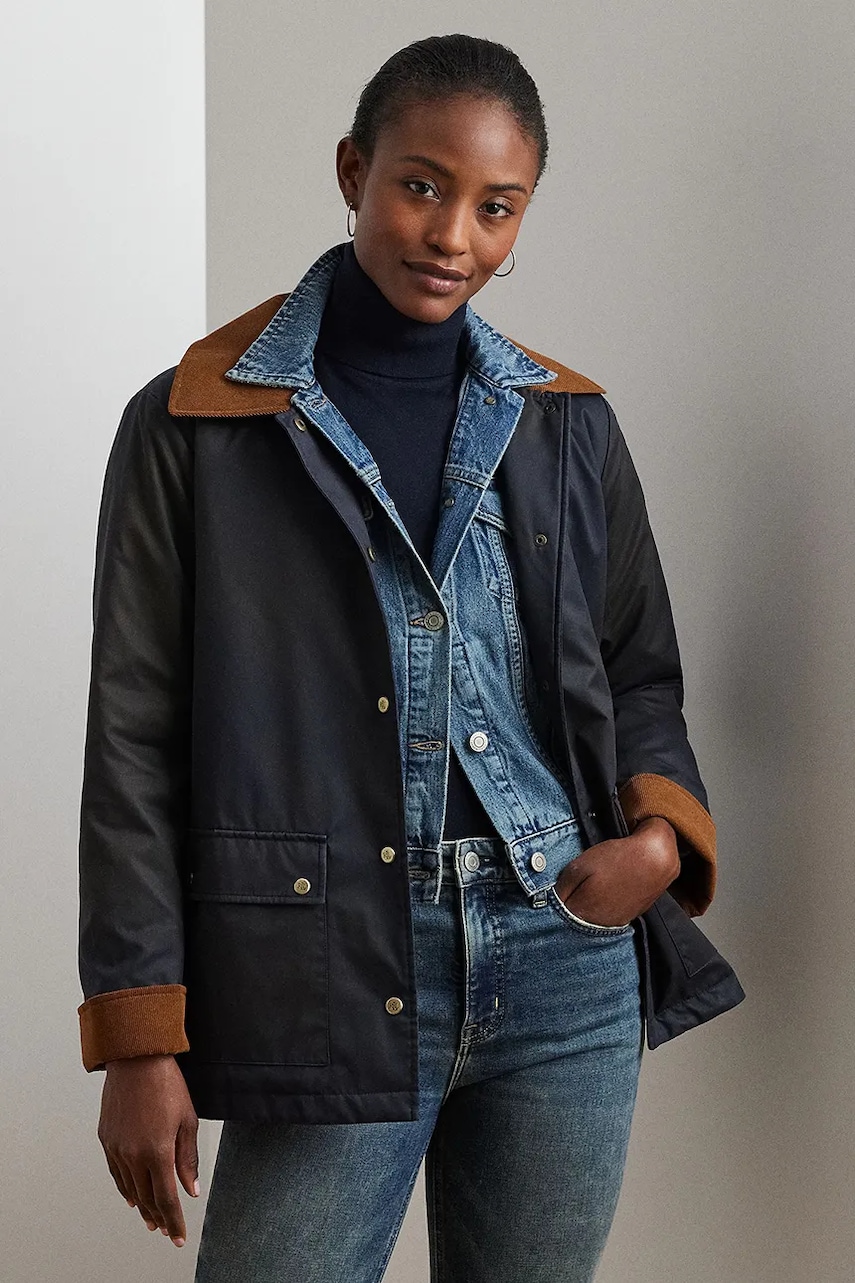 Bunda Lauren Ralph Lauren dámská, tmavomodrá barva, přechodná, 297967114