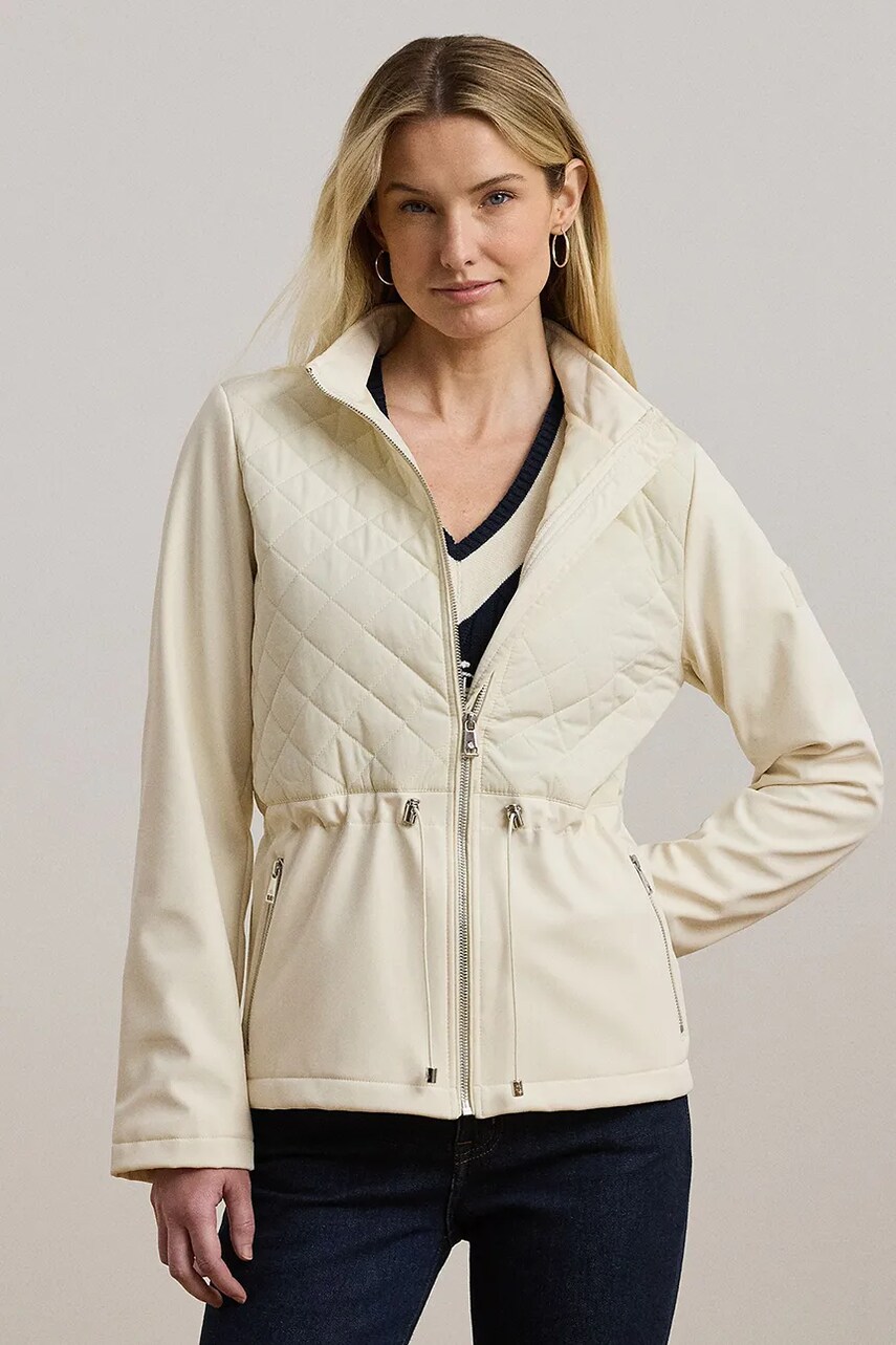 Levně Bunda Lauren Ralph Lauren dámská, béžová barva, přechodná, 297967119