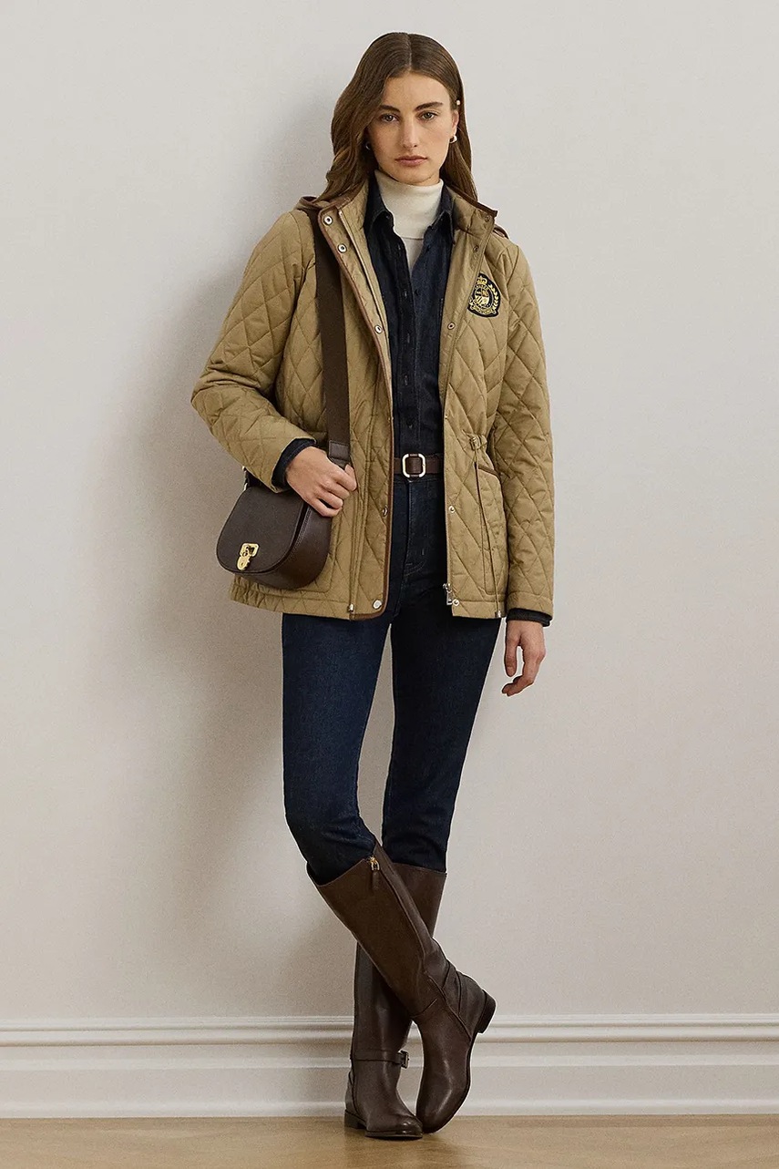 Куртка Lauren Ralph Lauren жіноча колір бежевий перехідна 297967135 