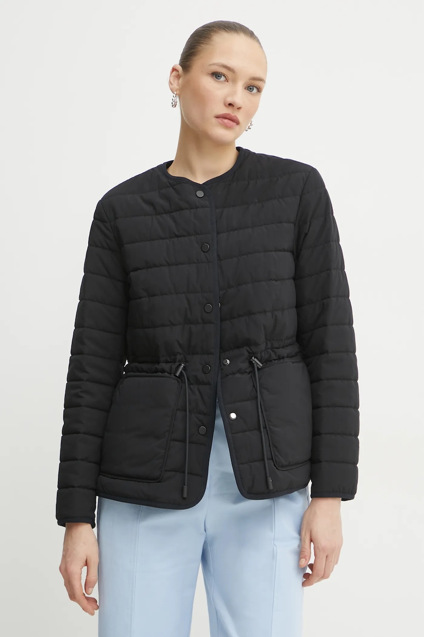 BOSS geaca femei, culoarea negru, de tranzitie, 50531125