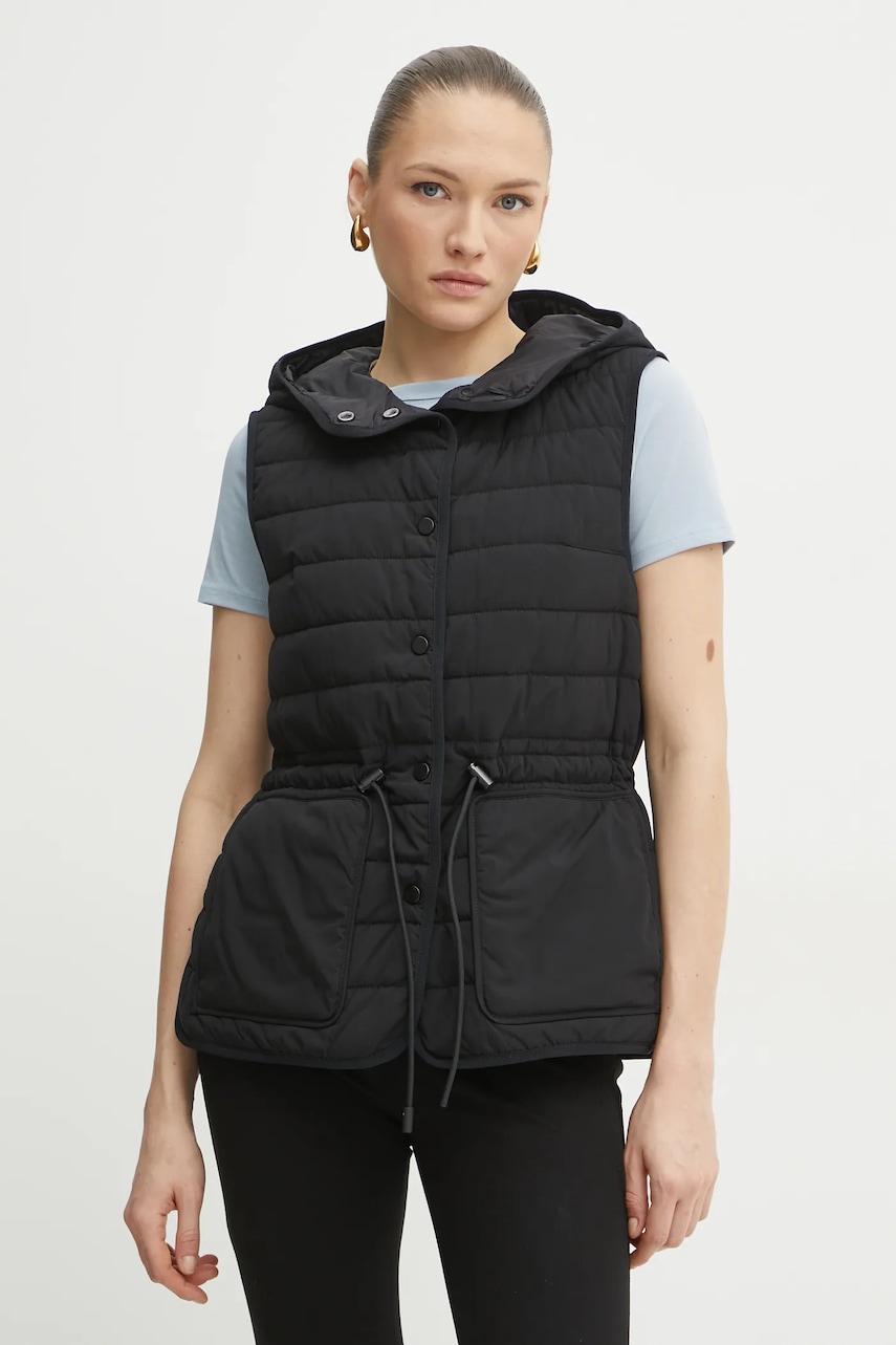 BOSS vesta femei, culoarea negru, de tranzitie, 50531141