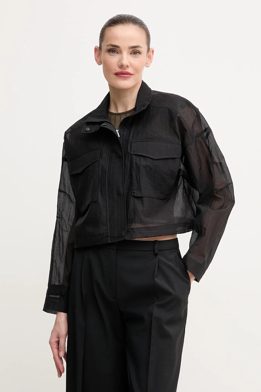 Levně Bunda Pinko černá barva, přechodná, 104845 A2EK