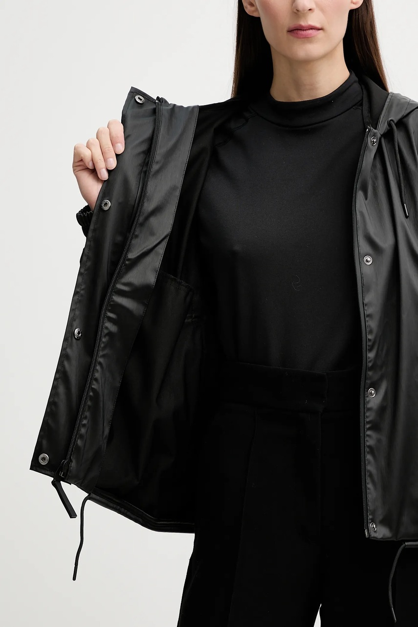 Μπουφάν Rains String W Jacket W3 χρώμα: μαύρο, 18040 φωτογραφία