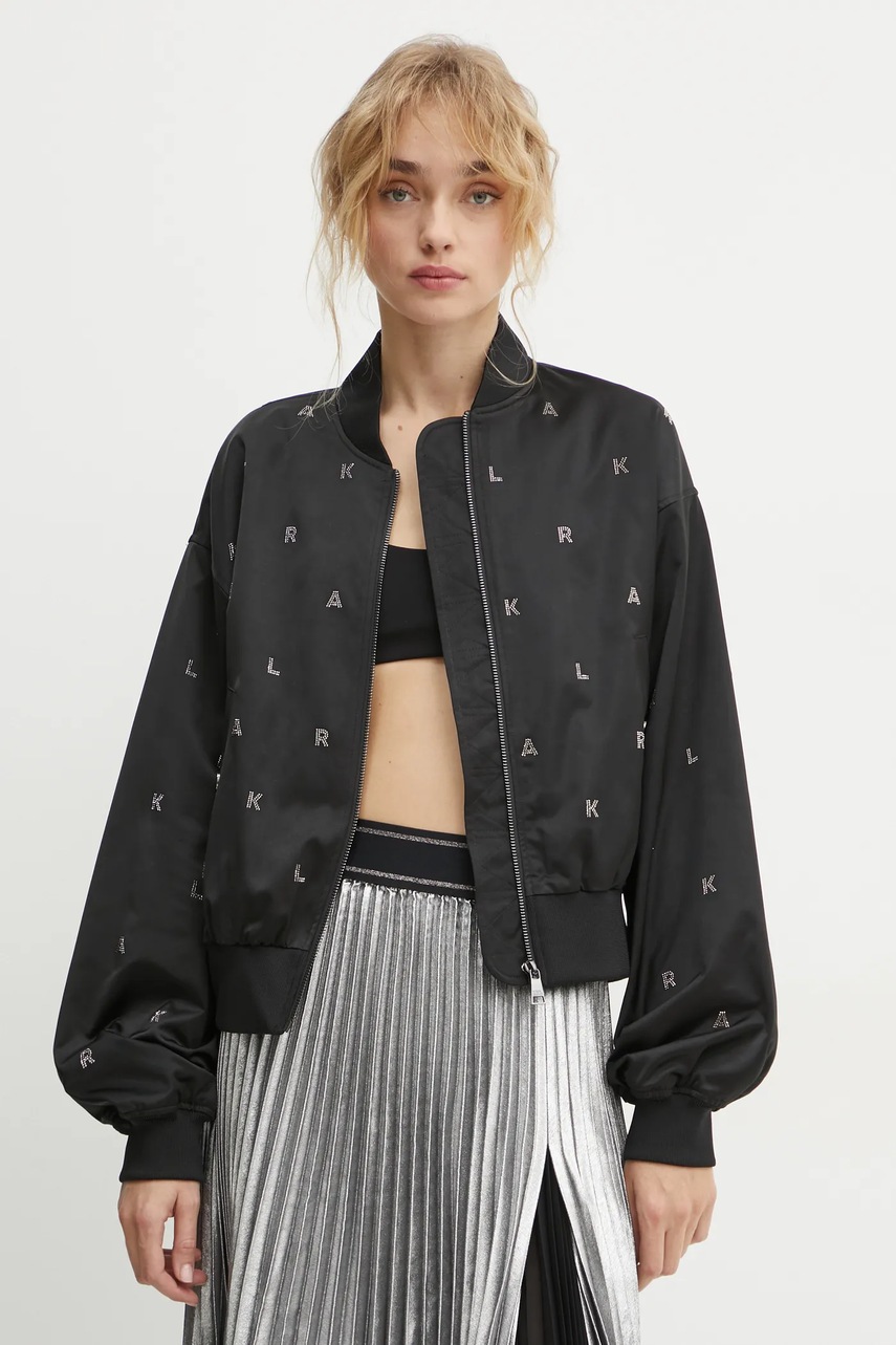 Karl Lagerfeld geaca culoarea negru, de tranzitie, A1W14023