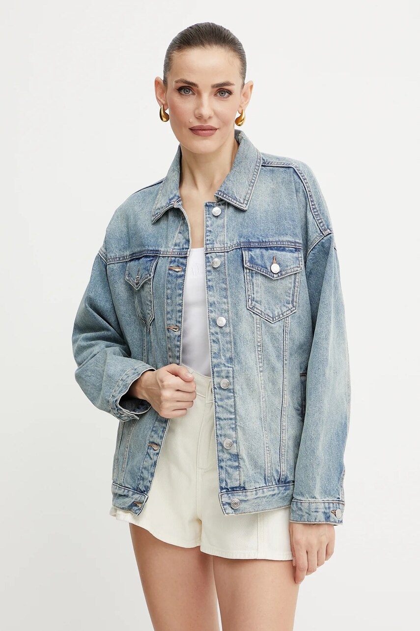 Armani Exchange geaca din denim de tranzitie, oversize, XW000902 AF10869