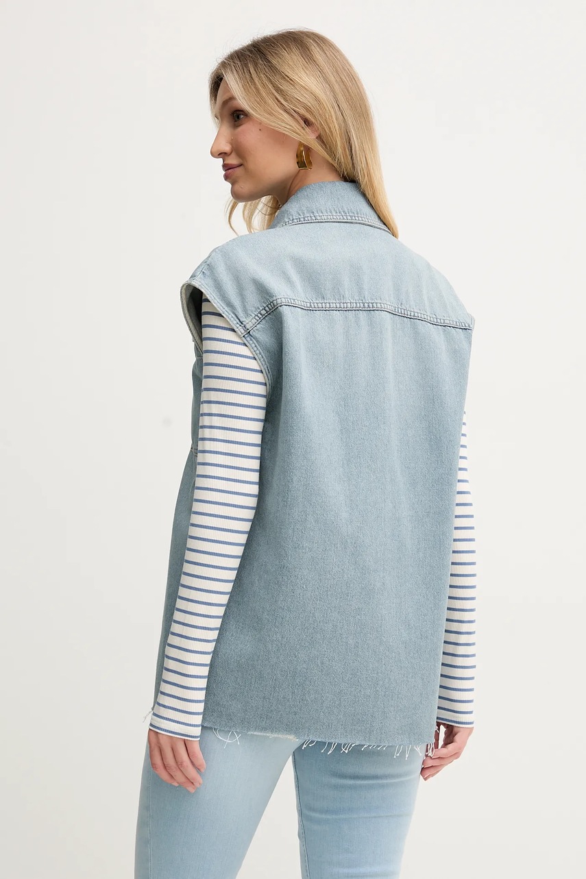 Γιλέκο τζιν Liviana Conti γυναικείο, χρώμα: μπλε, L5SY50 φωτογραφία