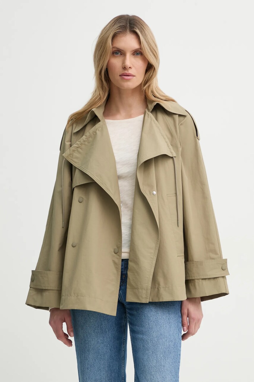 Marc O\'Polo geacă femei, culoarea verde, de tranziție, oversize, 5000006098
