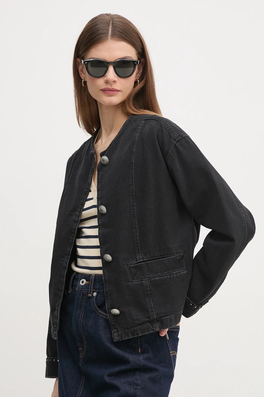 Rifľová bunda Pepe Jeans DAENA STUD