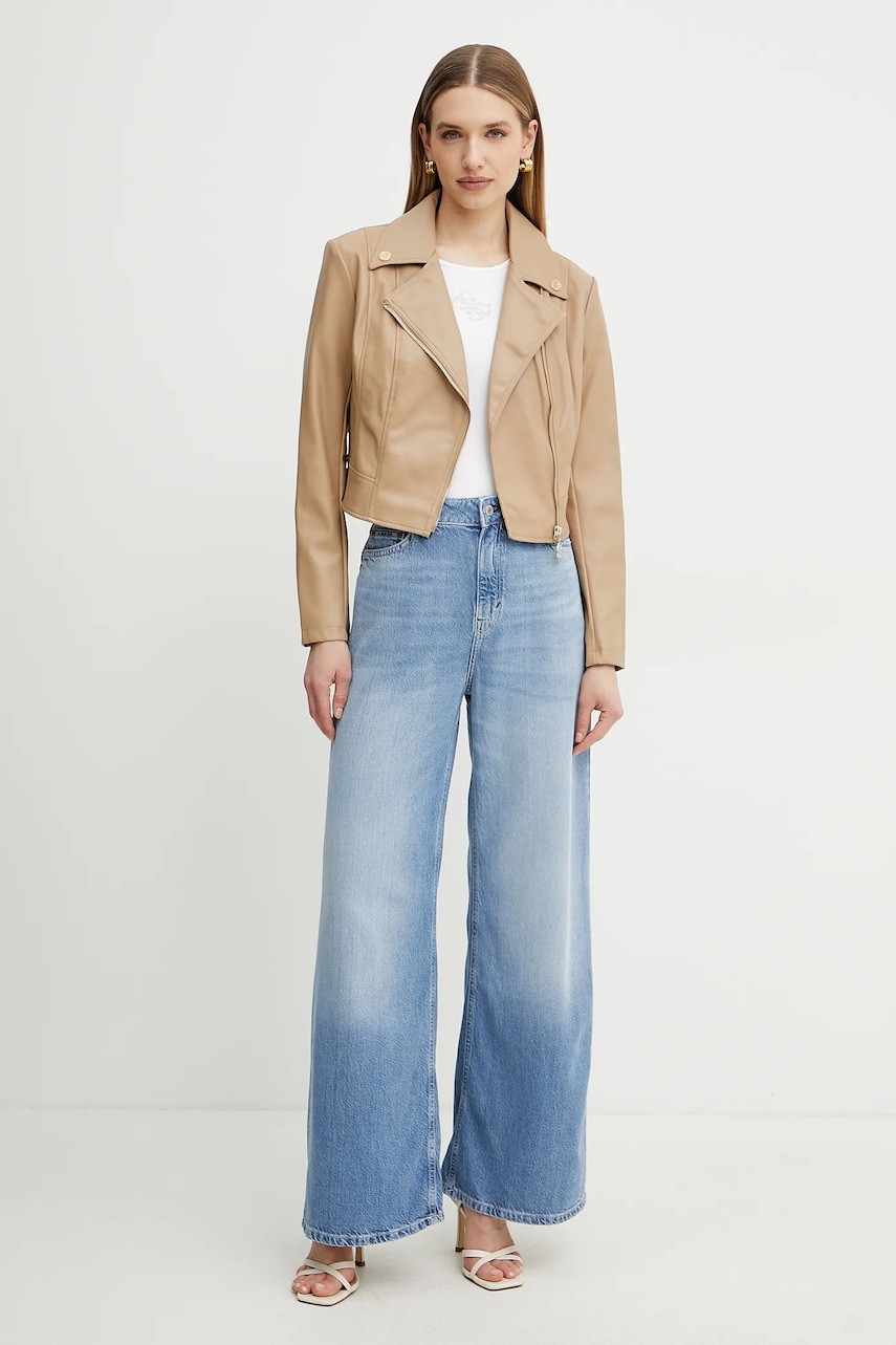 Куртка Guess CLEMENCE женская цвет бежевый переходная W5RL22 WE480 Куртка Guess CLEMENCE женская цвет бежевый переходная W5RL22 WE480