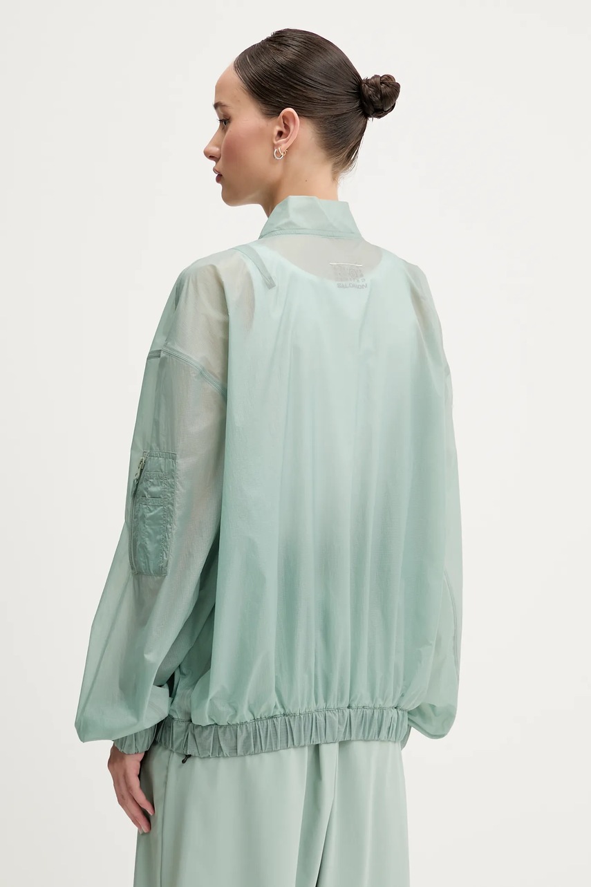 Μπουφάν MM6 Maison Margiela x Salomon χρώμα: τιρκουάζ, S52AM0327 φωτογραφία