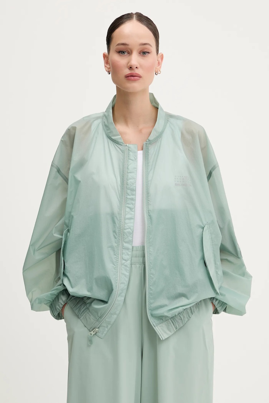 Μπουφάν MM6 Maison Margiela x Salomon χρώμα: τιρκουάζ, S52AM0327 φωτογραφία