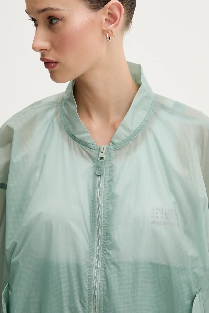 Μπουφάν MM6 Maison Margiela x Salomon χρώμα: τιρκουάζ, S52AM0327 φωτογραφία