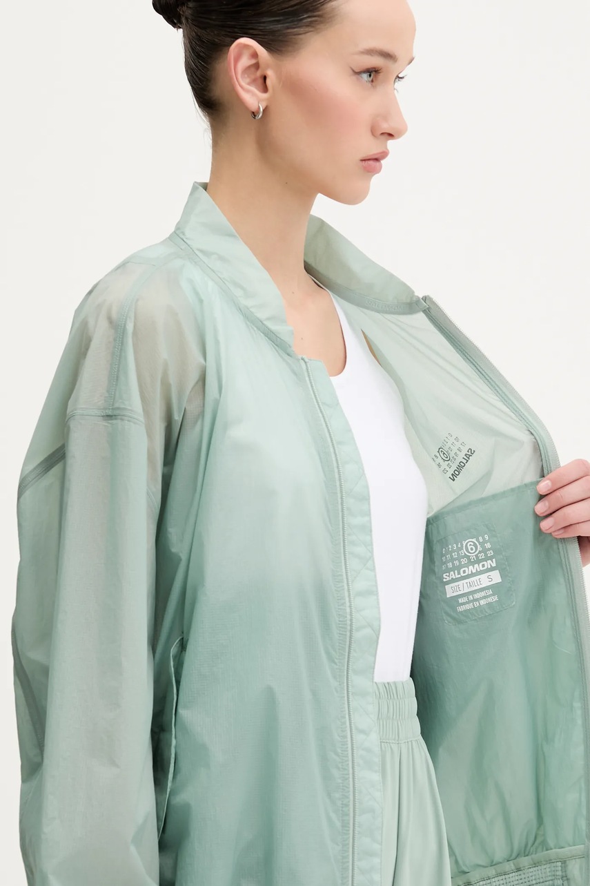 Μπουφάν MM6 Maison Margiela x Salomon χρώμα: τιρκουάζ, S52AM0327 φωτογραφία