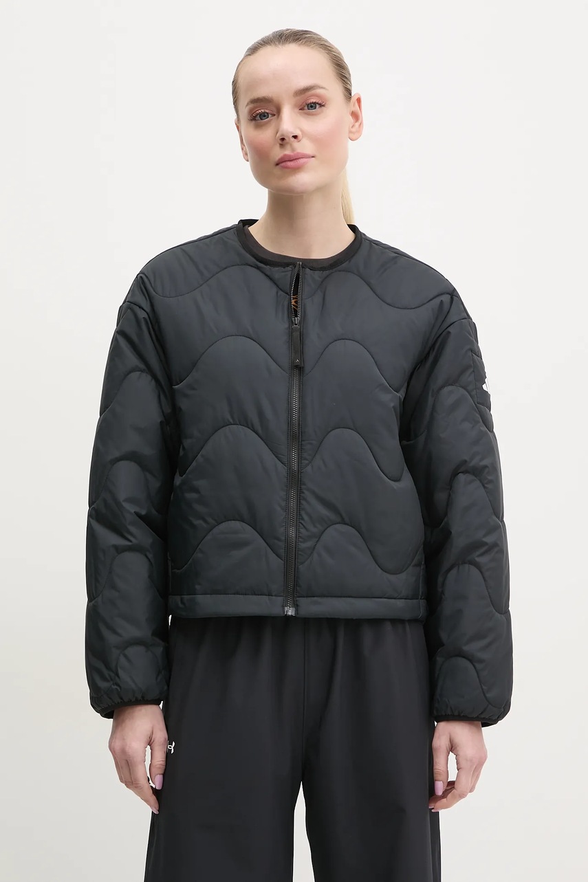 adidas geacă NUGANIC culoarea negru, de tranzitie, oversize, JJ1194